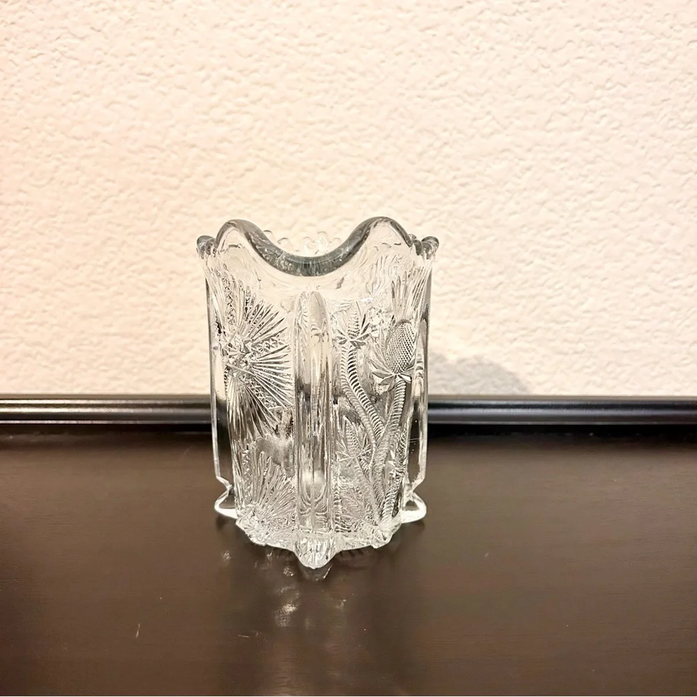Antique EAPG John B. Higbee Paneled Thistle Footed Glass Creamer 1905-1910